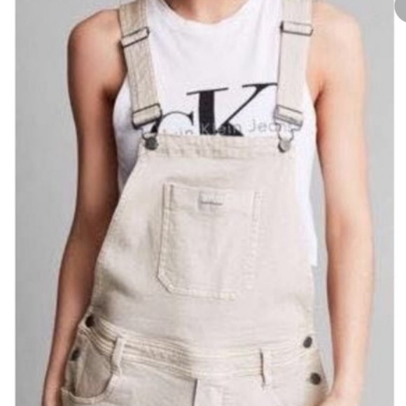 Calvin Klein Cream Women's Overalls - Picture 1 of 6